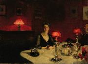 John Singer Sargent A Dinner Table at Night (The Glass of Claret) (mk18) oil painting picture wholesale